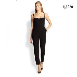 Haute Hippie Black BustierJumpsuit w/Pockets. Size 2